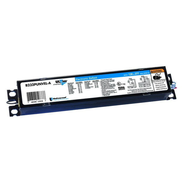 2-Lamp Universal Lighting Technologies B260IUNVHP000I Electronic Ballast Fluorescent 120-277V T12 2-Lamp Universal Lighting Technologies B260IUNVHP000I Electronic Ballast Fluorescent 120-277V T12